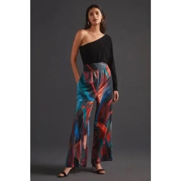 New Anthropologie Hutch Geo Wide-Leg Pants Size Xs